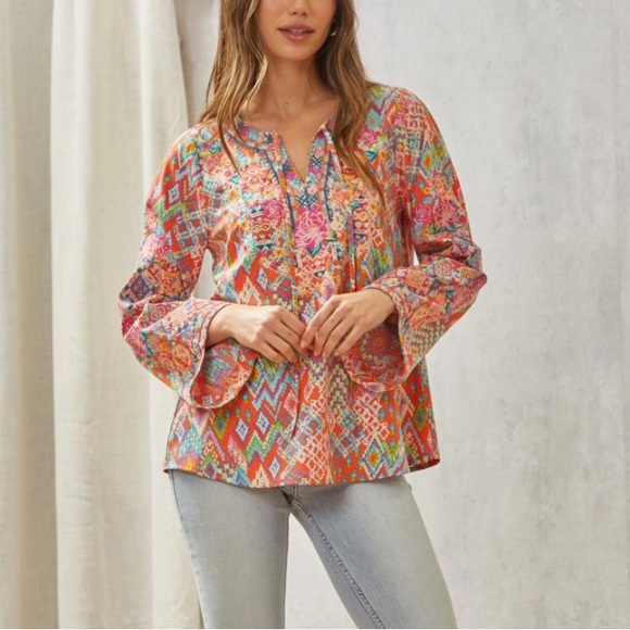 Savanna Jane Tunic Top with Bell Sleeves - Picture 5 of 5